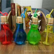 eco friendly colorful glass bulb drinking bottle,colored glass wine bottles